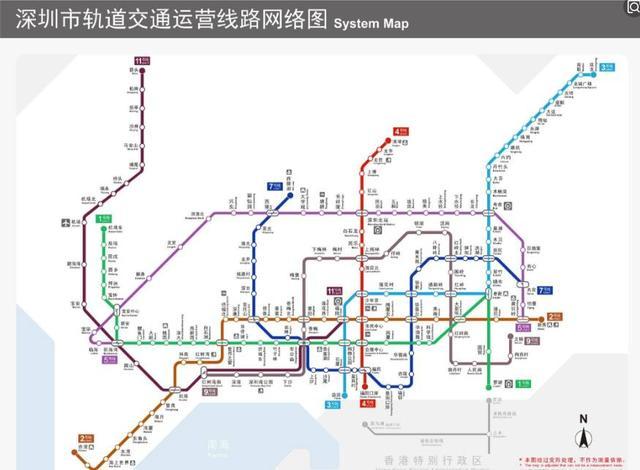 深圳地铁线路图全新概览